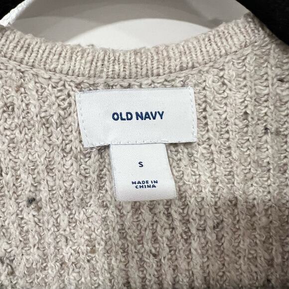 Old Navy Women's Tan Cotton Cardigan‎ Oversized Size Small - Picture 4 of 9